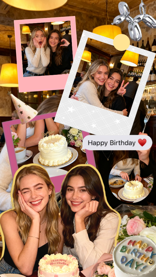 お誕生日 スクラップブック - 写真組み合わせテンプレート