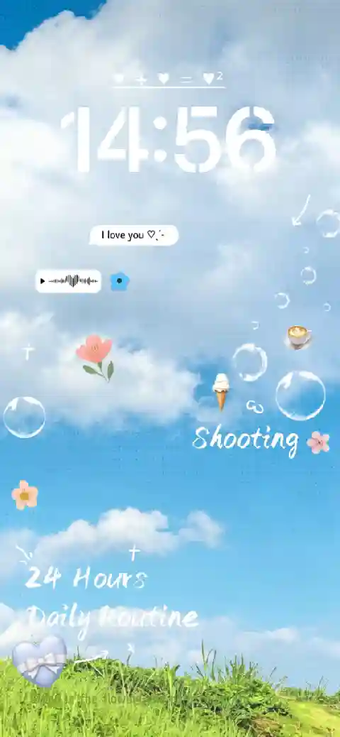 Summer Blue Sky Aesthetic - DIY Live Wallpaper