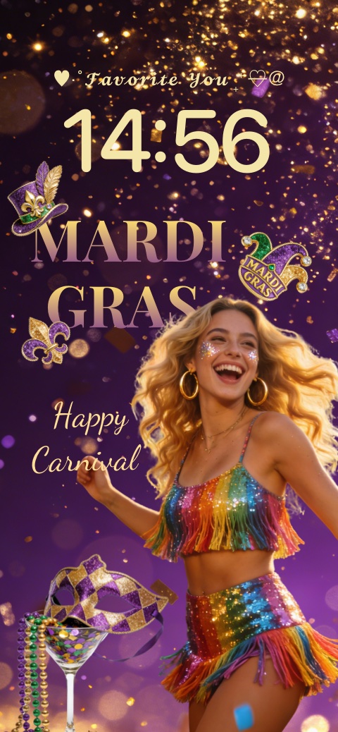 Mardi Gras Karneval - DIY Hintergrund Vorlage