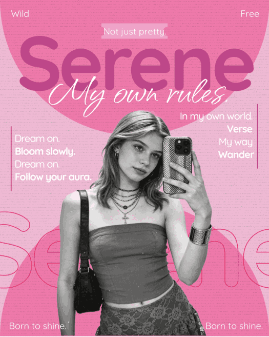 Pink Y2K Serene Magazine Photo Collage Template
