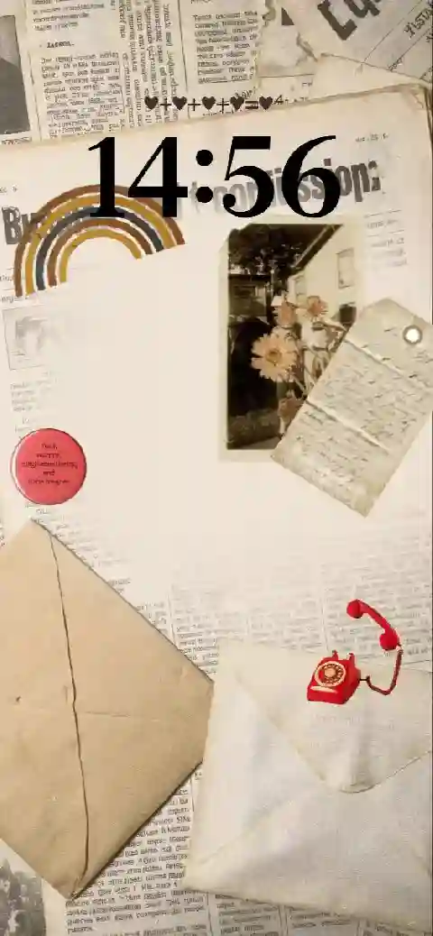 Vintage Scrapbook Aesthetic - Custom Live Wallpaper Template