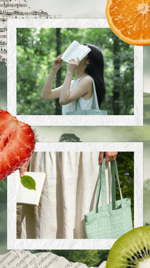 Nature Aesthetic Scrapbook - Foto-Raster Vorlage
