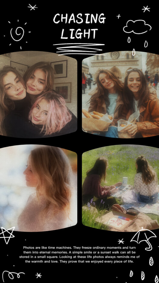 Indie Aesthetic Memory - Photo Grid Template