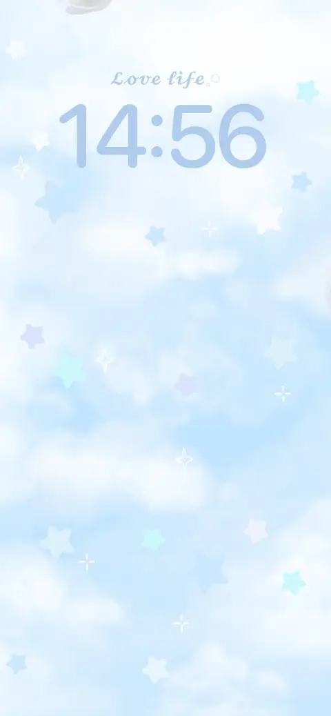 エステティック青空と星 - オリジナルロック画面
