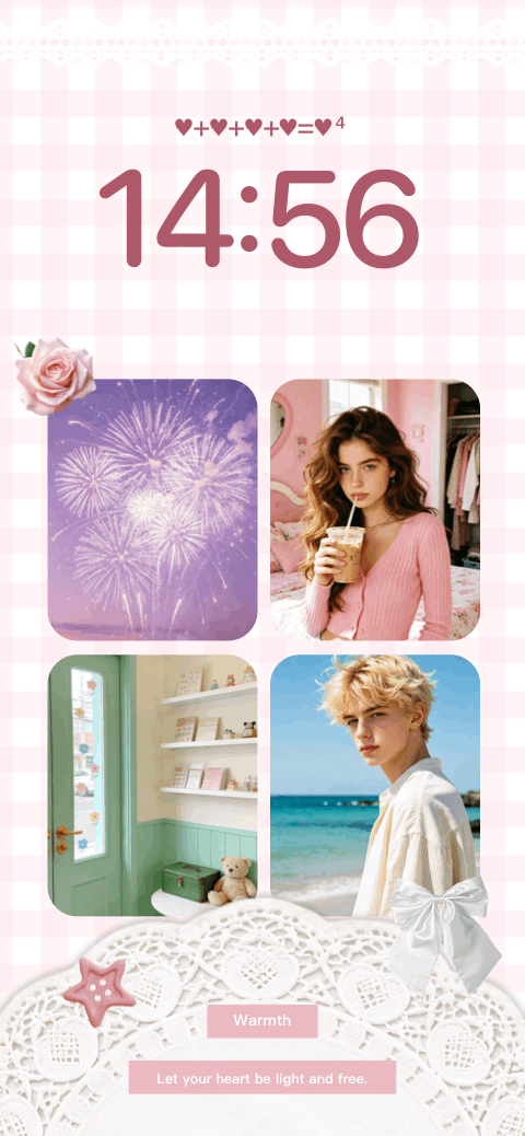 Custom Coquette Aesthetic Collage DIY Wallpaper