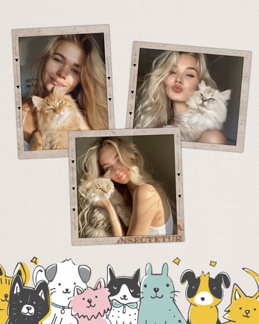 Aesthetic Pet Memories - Hand-Drawn Photo Template