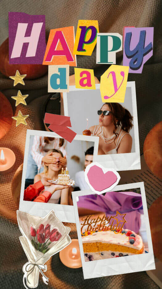Y2K Aesthetic Birthday - Scrapbook Photo Template