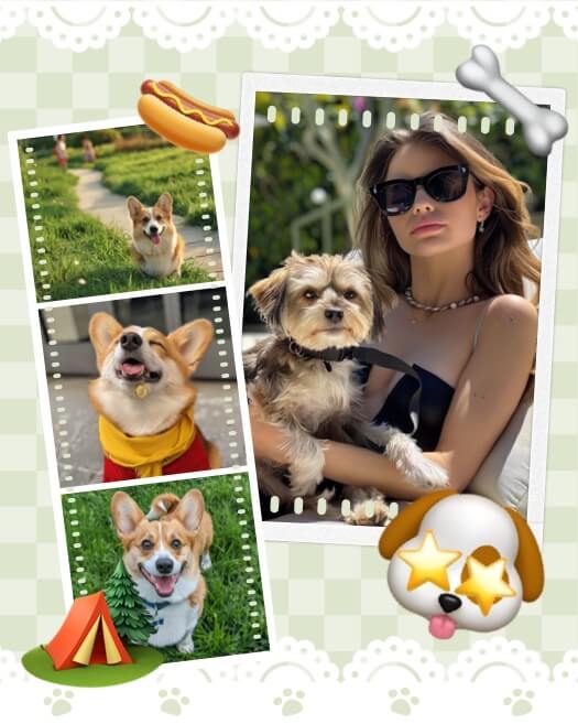 Cute Pet Scrapbook - Dog Film Strip Template