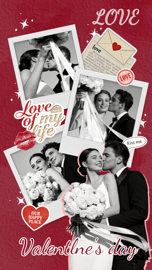 Romantic Valentine's Day - Photo Collage Template