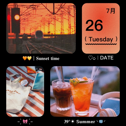 Vintage Sommer Ästhetik - Collage Vorlage