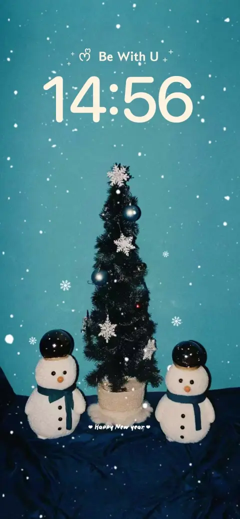 Festive Winter Snowman - Custom Live Wallpaper Template