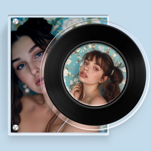 Aesthetic Retro Music - Vinyl Photo Collage