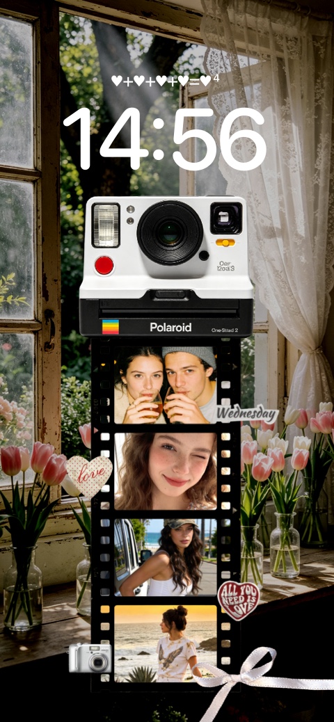 Custom Polaroid Film Strip Aesthetic DIY Wallpaper