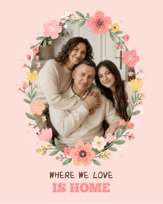 Floral Family - Photo Template