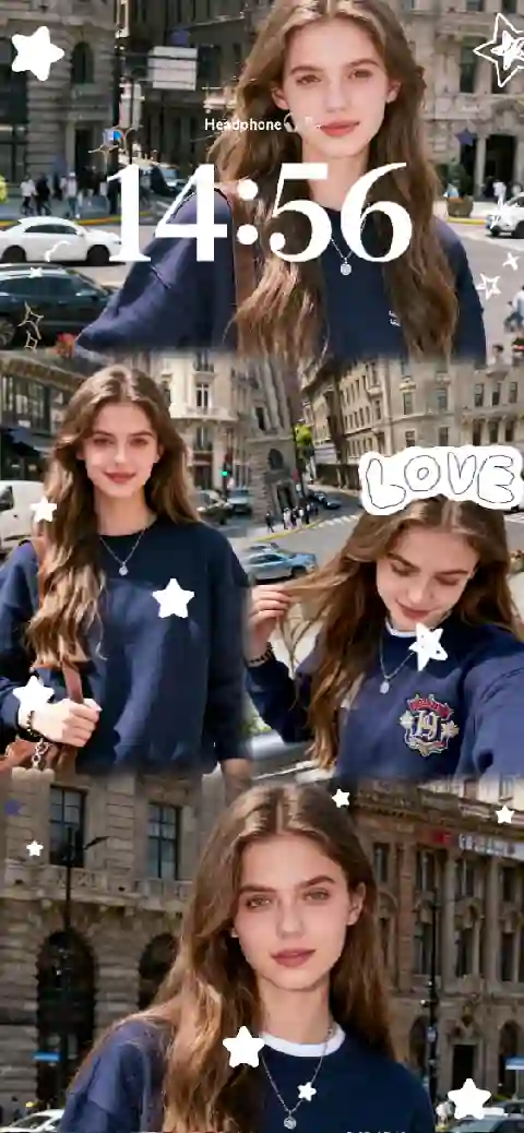 Urban Girl Photo Collage - Custom Live Wallpaper Template