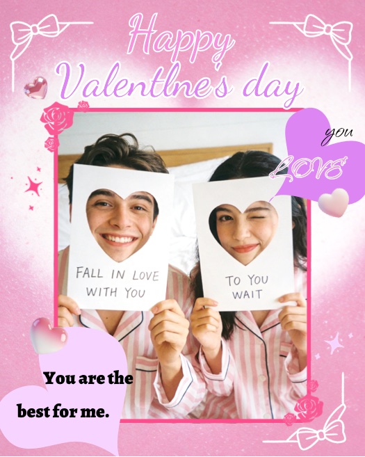 Estilo Romántico Rosa - Plantilla de San Valentín