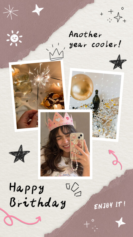 Birthday Scrapbook - Photo Layout