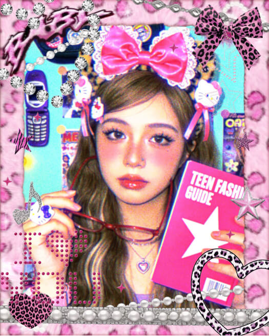 Estética Y2K Rosa - Plantilla de Collage