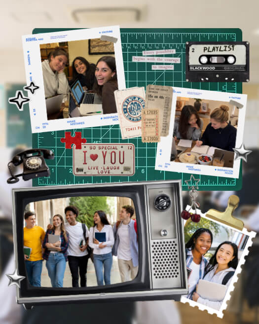 Vintage School Life - Photo Collage Template