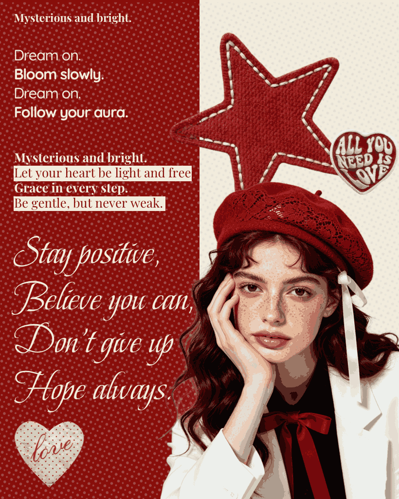 Retro Romantic Scrapbook Single Photo Collage Template