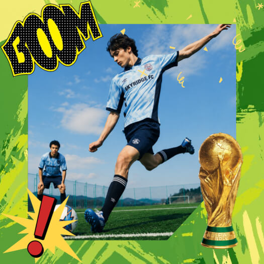 Comic Style Soccer Action - Photo Collage