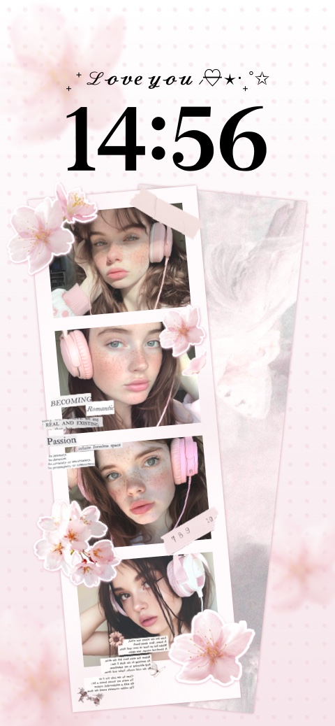 Spring Sakura Coquette - Custom Lock Screen Template