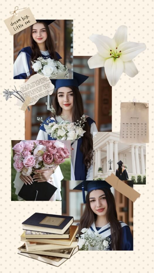 Aesthetic Graduation Scrapbook - Photo Moodboard