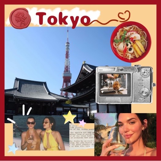 Vintage Tokyo Travel - Photo Collage Template