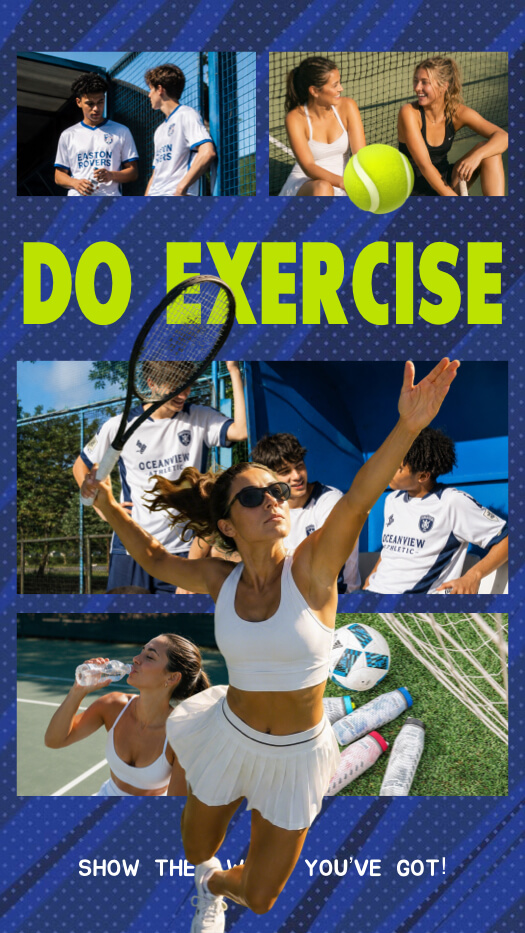 Energetic Fitness - Collage Layout