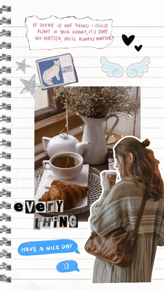 Aesthetic Scrapbook Journal Collage Template